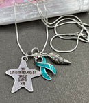 Pick Your Ribbon Necklace - You Can't Stop Waves, But You Can Learn To Surf - Rock Your Cause Jewelry