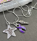Pick Your Ribbon Necklace - You Can't Stop Waves, But You Can Learn To Surf - Rock Your Cause Jewelry