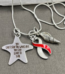 Pick Your Ribbon Necklace - You Can't Stop Waves, But You Can Learn To Surf - Rock Your Cause Jewelry