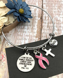 Pick Your Ribbon Bracelet - I Can Do All Through Christ Who Strengthens Me - Rock Your Cause Jewelry