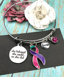 Pick Your Ribbon Bracelet - She Believed She Could, So She Did - Rock Your Cause Jewelry