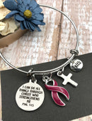 Pick Your Ribbon Bracelet - I Can Do All Through Christ Who Strengthens Me - Rock Your Cause Jewelry