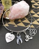 Pick Your Ribbon Bracelet - Just Breathe / Meditation - Rock Your Cause Jewelry