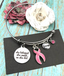 Pick Your Ribbon Bracelet - She Believed She Could, So She Did - Rock Your Cause Jewelry