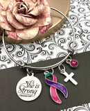 Pick Your Ribbon Bracelet - She is Strong / Proverbs - Rock Your Cause Jewelry