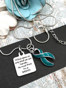 Pick Your Ribbon Necklace - If God Gives Us Only What We Can Handle, He Must Think I'm A Badass Necklace - Rock Your Cause Jewelry