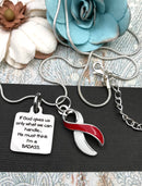 Pick Your Ribbon Necklace - If God Gives Us Only What We Can Handle, He Must Think I'm A Badass Necklace - Rock Your Cause Jewelry