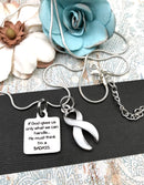 Pick Your Ribbon Necklace - If God Gives Us Only What We Can Handle, He Must Think I'm A Badass Necklace - Rock Your Cause Jewelry