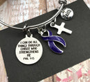 Pick Your Ribbon Bracelet - I Can Do All Through Christ Who Strengthens Me - Rock Your Cause Jewelry