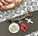 Pick Your Ribbon Bracelet - She is Strong / Proverbs - Rock Your Cause Jewelry