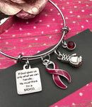 Pick Your Ribbon Bracelet - If God Gives Us Only What We Can Handle, He Must Think I'm A Badass - Rock Your Cause Jewelry