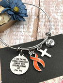 Pick Your Ribbon Bracelet - I Can Do All Through Christ Who Strengthens Me - Rock Your Cause Jewelry