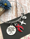 Pick Your Ribbon Bracelet - I Can Do All Through Christ Who Strengthens Me - Rock Your Cause Jewelry