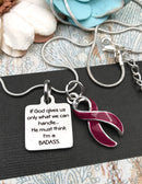 Pick Your Ribbon Necklace - If God Gives Us Only What We Can Handle, He Must Think I'm A Badass Necklace - Rock Your Cause Jewelry
