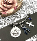 Pick Your Ribbon Bracelet - She is Strong / Proverbs - Rock Your Cause Jewelry