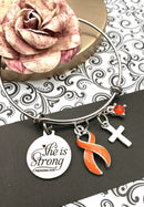 Pick Your Ribbon Bracelet - She is Strong / Proverbs - Rock Your Cause Jewelry