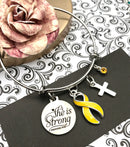 Pick Your Ribbon Bracelet - She is Strong / Proverbs - Rock Your Cause Jewelry