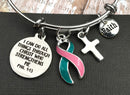 Pick Your Ribbon Bracelet - I Can Do All Through Christ Who Strengthens Me - Rock Your Cause Jewelry