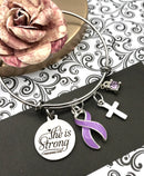 Pick Your Ribbon Bracelet - She is Strong / Proverbs - Rock Your Cause Jewelry