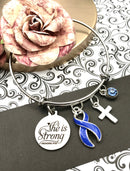Pick Your Ribbon Bracelet - She is Strong / Proverbs - Rock Your Cause Jewelry