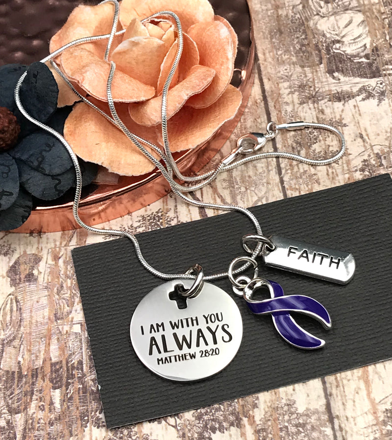Pick Your Ribbon Necklace - I Am With You Always - Rock Your Cause Jewelry