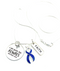 Dark Navy Blue Ribbon Necklace - I Am With You Always / Matthew 28:20