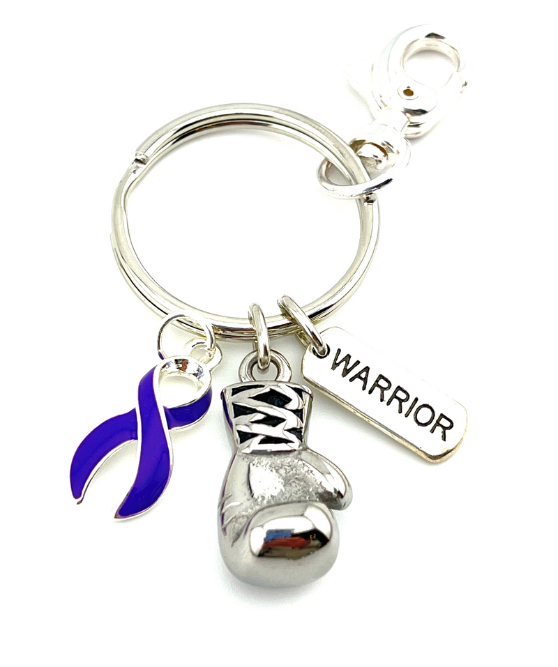 Pick Your Ribbon Keychain - Boxing Glove / Warrior Key chain