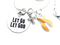 Peach Ribbon Necklace - Let Go, Let God