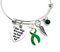 Green Ribbon Sympathy Bracelet - Your Wings Were Ready - Remembrance, Memorial Jewelry, Gift