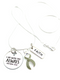 Gray (Grey) Ribbon Necklace - I Am With You Always / Matthew 28:20