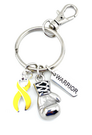 Yellow Ribbon Boxing Glove / Warrior Keychain