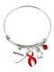 Red Ribbon Survivor Charm Bracelet