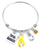 Gold Ribbon Total Badass Charm Bracelet