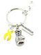 Yellow Ribbon Boxing Glove / Warrior Keychain