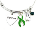 Green Ribbon Survivor Charm Bracelet