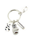 Zebra Ribbon Boxing Glove Keychain