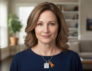 Orange Ribbon Necklace - If God Gives Us Only What We Can Handle, He Must Think I'm A Badass