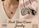 Green Awareness Ribbon Necklace with Faith Heart & Pavé Cross – Mental Health, Organ Donation, Kidney Disease & Inspirational Christian Gift