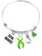 Lime Ribbon Total Badass Charm Bracelet