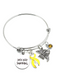 Yellow Ribbon Awareness Gift - Just Keep Swimming Charm Bracelet