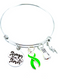 Lime Green Ribbon Charm Bracelet - Stronger Than The Storm