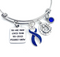 Dark Navy Blue Ribbon Bracelet - You Are More Loved Than You Could Possibly Know