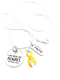 Gold Ribbon Necklace - I Am With You Always - Matthew 28:20 - Childhood Cancer Awareness Gift