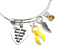 Gold Ribbon Sympathy / Memorial Bracelet - Your Wings Were Ready, My Heart Was Not