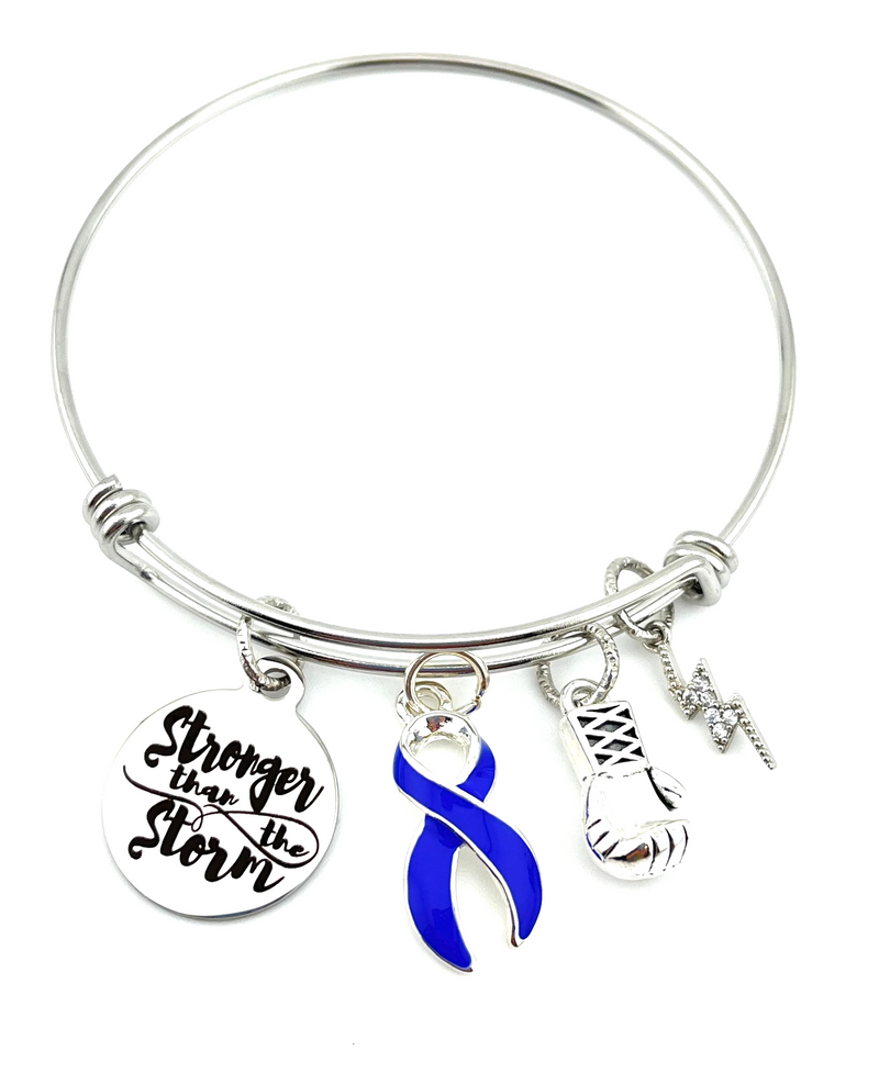 Periwinkle Ribbon Bracelet - Stronger Than The Storm