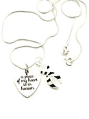 Zebra Ribbon Necklace - A Piece of My Heart is in Heaven / Sympathy, Memorial Gift - Rock Your Cause Jewelry