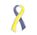Blue & Yellow Ribbon / Lapel Hat Pin / Down's Syndrome Awareness / Support Ukraine - Rock Your Cause Jewelry