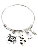 Zebra Ribbon Bracelet - Stronger Than The Storm