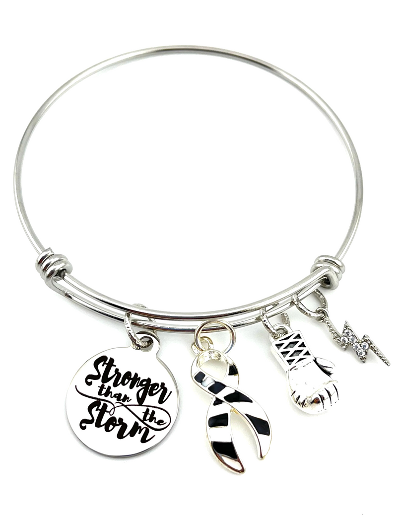 Zebra Ribbon Bracelet - Stronger Than The Storm