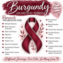 Burgundy Ribbon Awareness Keychain – Encouragement Gift for Cancer Warrior, Survivor & Caregiver – Inspirational Engraved Charm, 'You Are Stronger Than You Think' – Get Well Gift